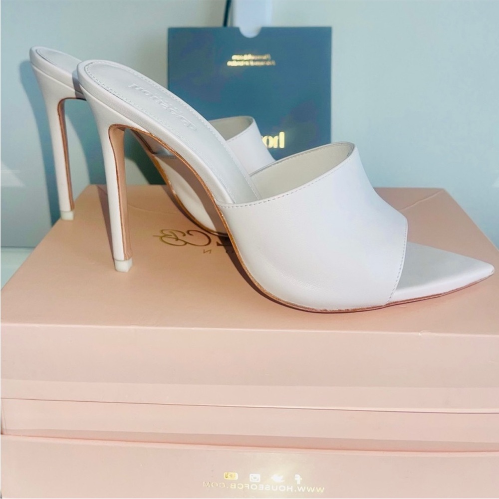 House of CB Heels - Andromed - Leather - Pointed
Mules - White - Size: 37